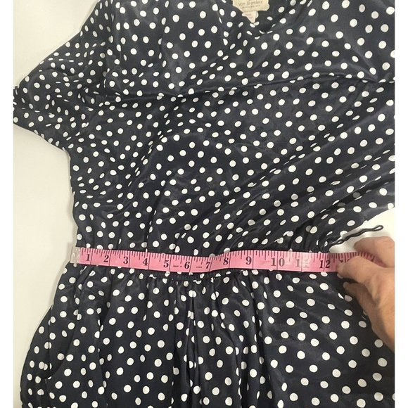 Vtg Pellini 3/4 Sleeve Blue Spotted Midi/maxi Dress Sz 8 Von Bromlett - Picture 11 of 12